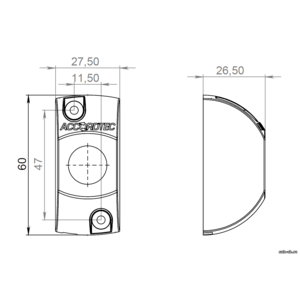 AT-HSB1 LED Gray Кнопка выхода с подсветкой