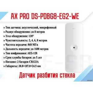 AX PRO BreakGlass DS-PDBG8-EG2-WE