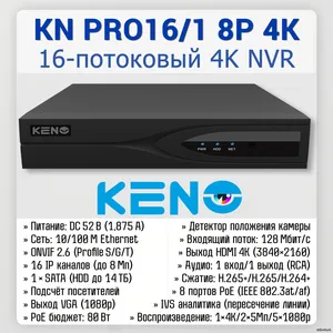 KN-PRO16/1-8P-4K (16x8Mpx)